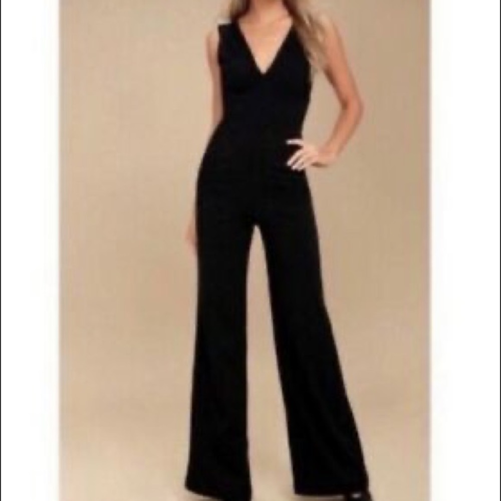 Drew black jumpsuit with pockets, small